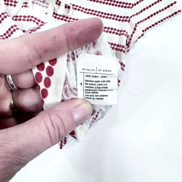 Anthropologie pilcro and the letterpress red print sht sleeve tee w/ tie back XS - Picture 7 of 11